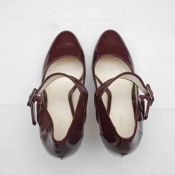 Calvin Klein Burgundy Mary Jane Heels - Picture 11 of 11